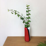 Red Italian Murano glass vase