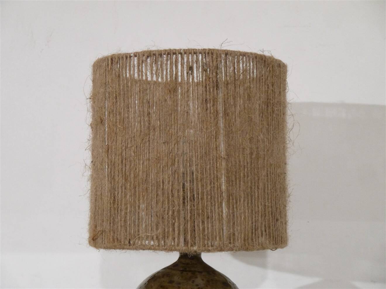 Pyrite stone lamp with rope, 1960