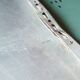 Vintage painted sheet metal plate 1975