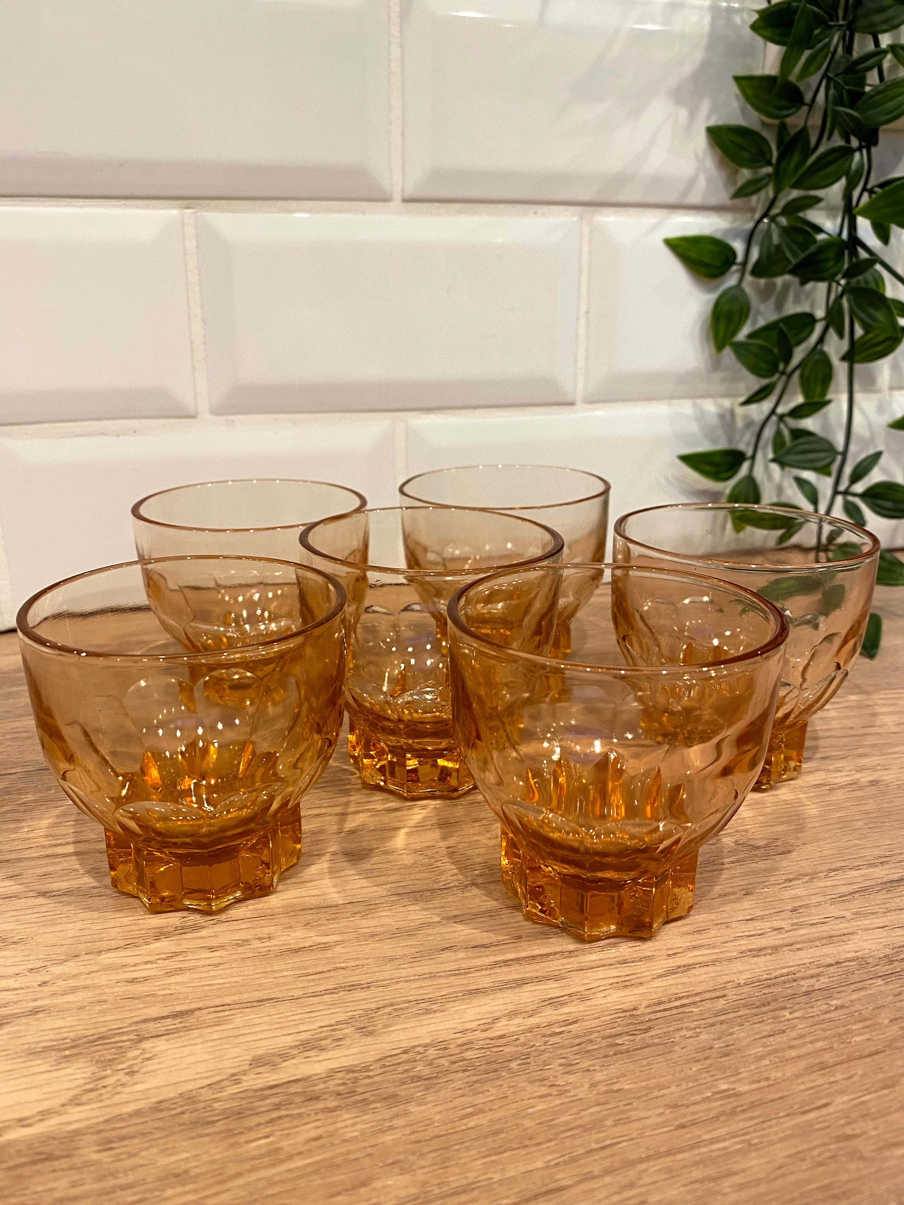 Set of 6 vintage glasses