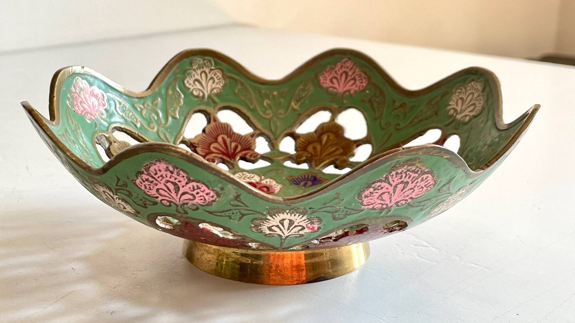 Vintage solid brass pocket tray