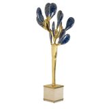 Jacques Duval Brasseur, Large golden brass cactus sculpture. 1992