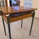 Vintage wooden and metal school desk