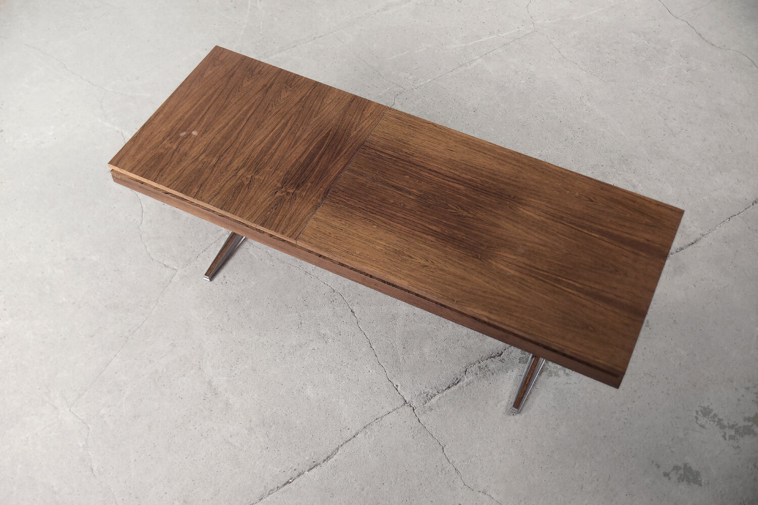 German rosewood adjustable table from e.m.ü, 1960s