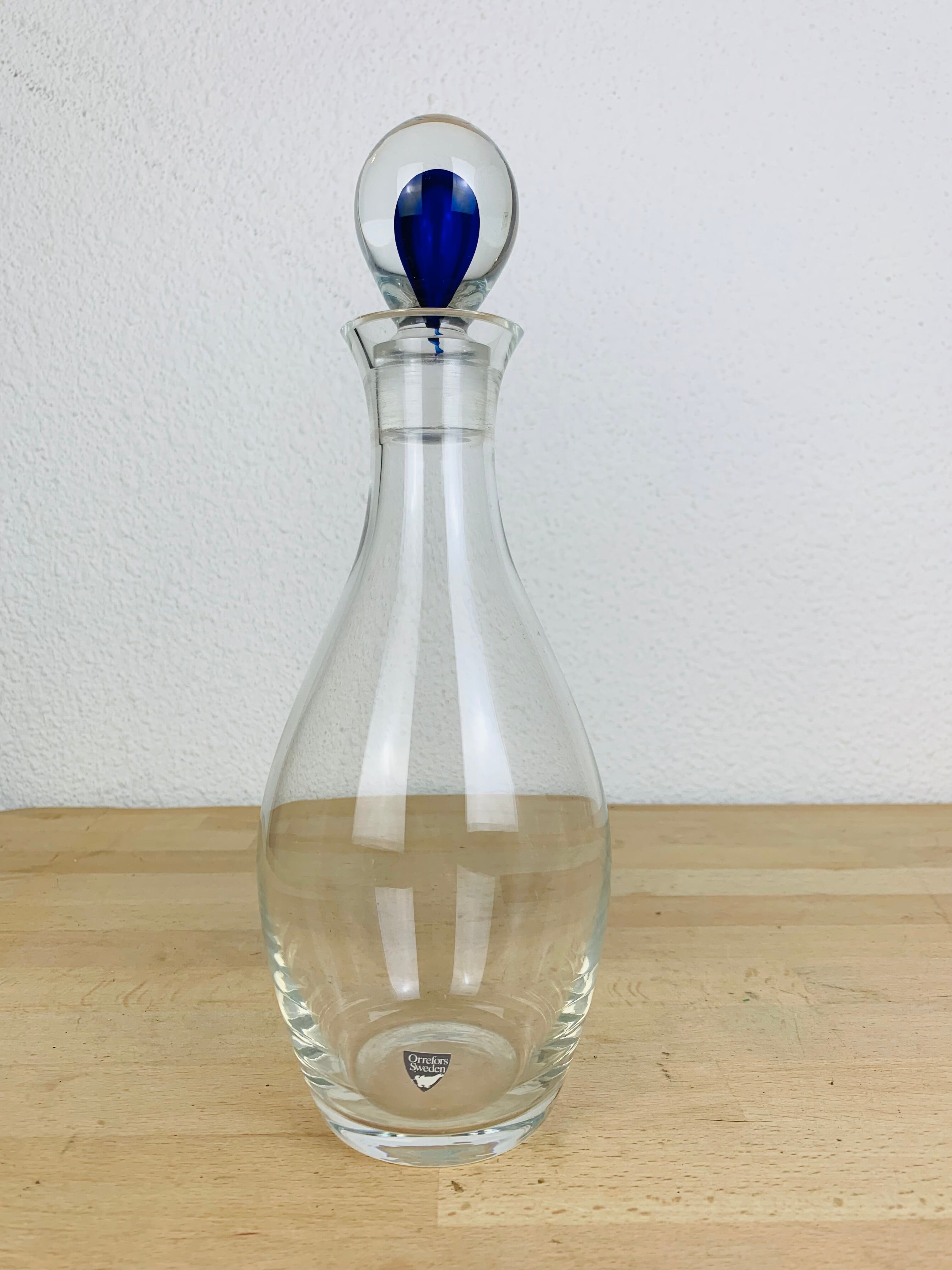 Glass decanter Scandinavian Orrefors Sweden