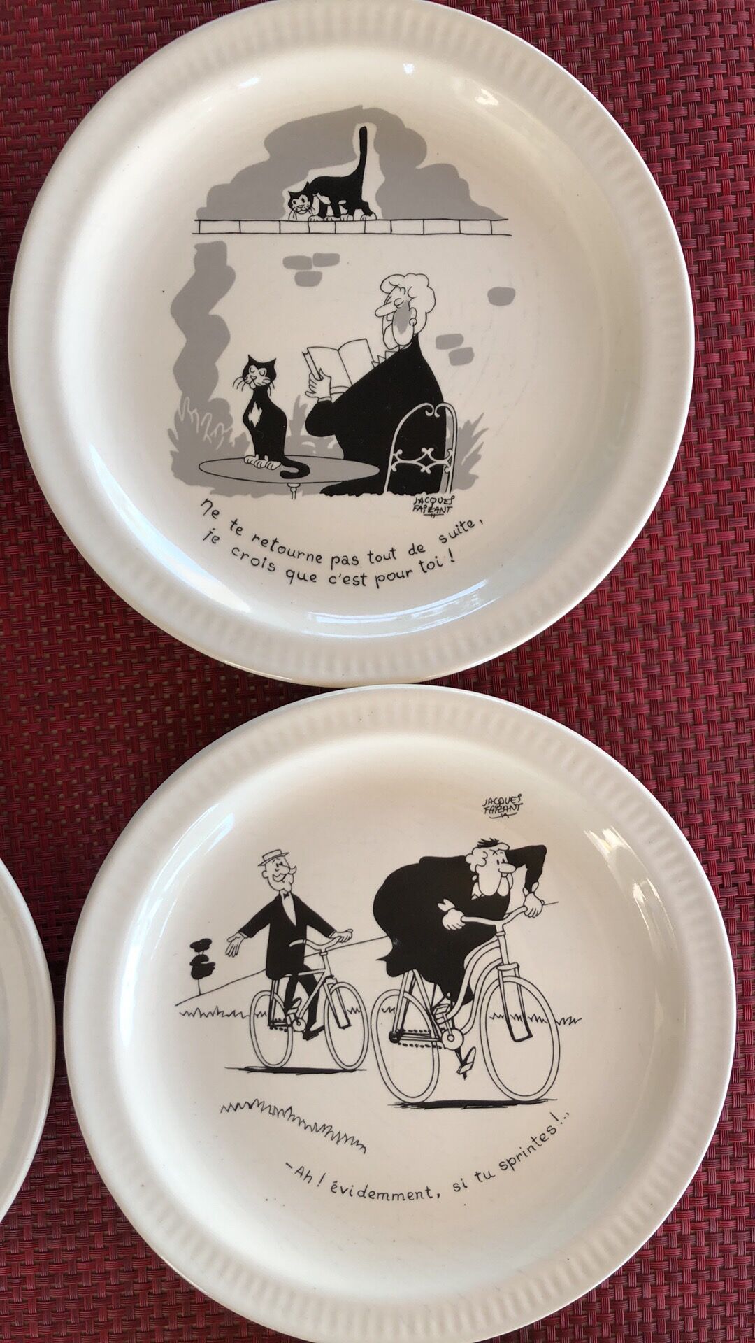 St Amand "Faizant" Faïencerie plates