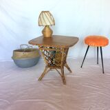 Bar table, vintage rattan