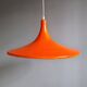 Large vintage orange plastic pendant light