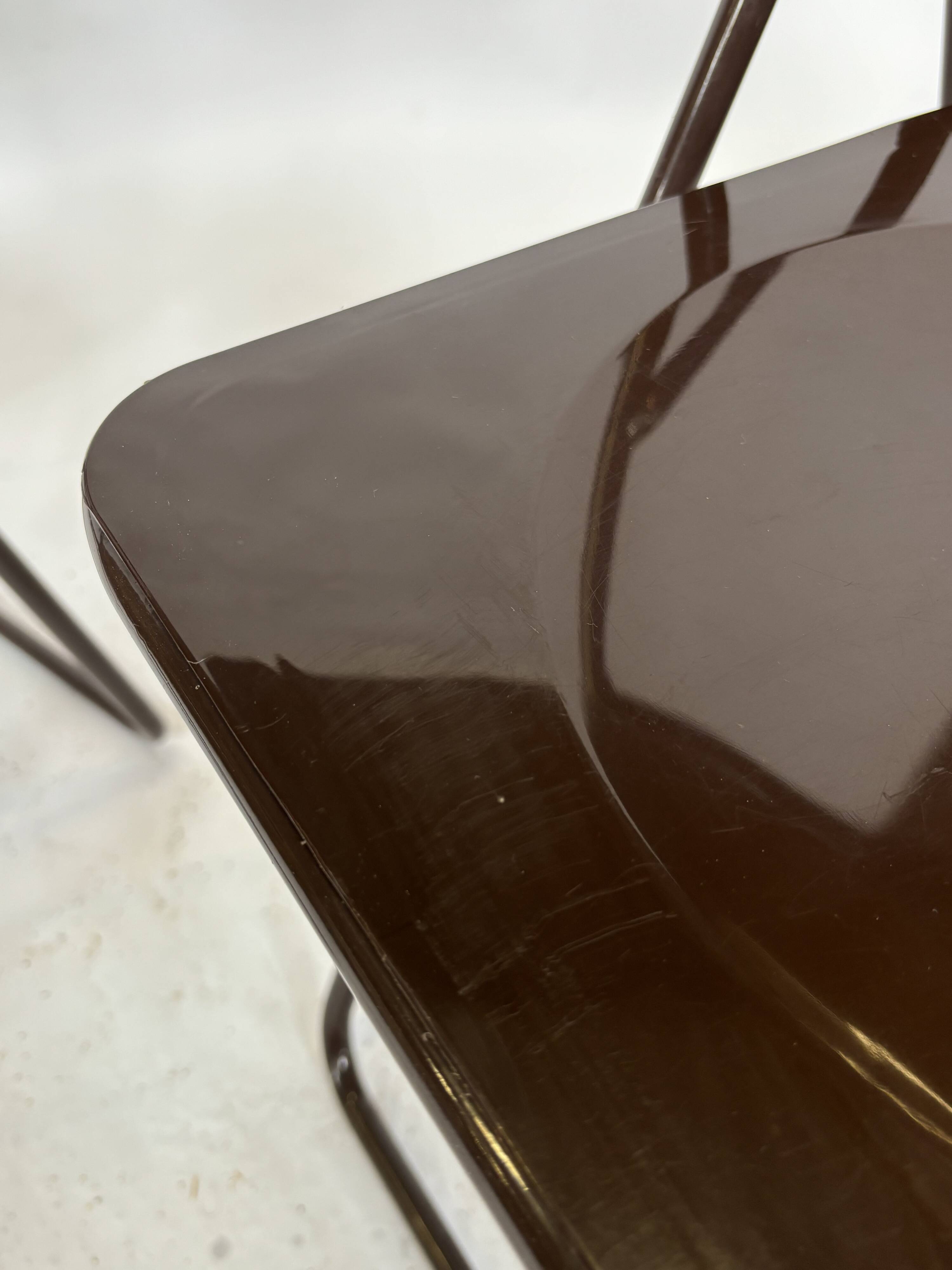 Vintage Ted Folding chairs Niels Gammelgaard for Ikea - Set of four - in Dark Brown