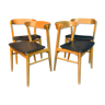 Suite de 4 chaises scandinaves 1960