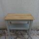 Side table, Art Deco reimagined in grey-green.