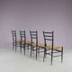 Set of 4 "Spinetto" dining chairs from Chiavari, Italy, 1950s