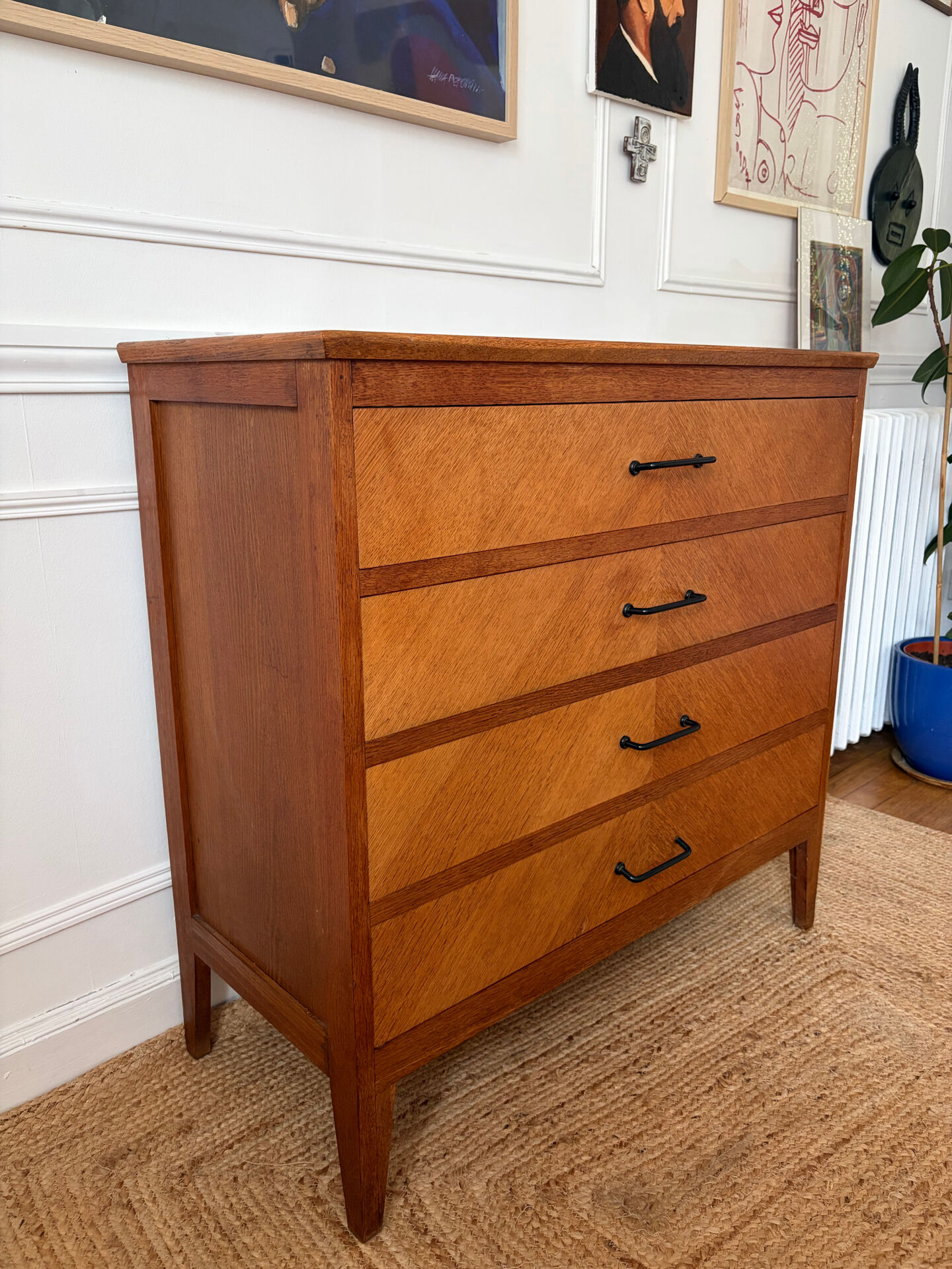 Commode en chêne années 50/60 vintage 