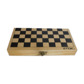 Jeu dame et backgammon de voyage bois