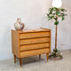 Commode en chêne et rotin