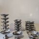 18 low sorbet cups in stainless steel chrome
