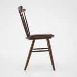 Chaise de salle à manger en hêtre des années 1970, Tchécoslovaquie