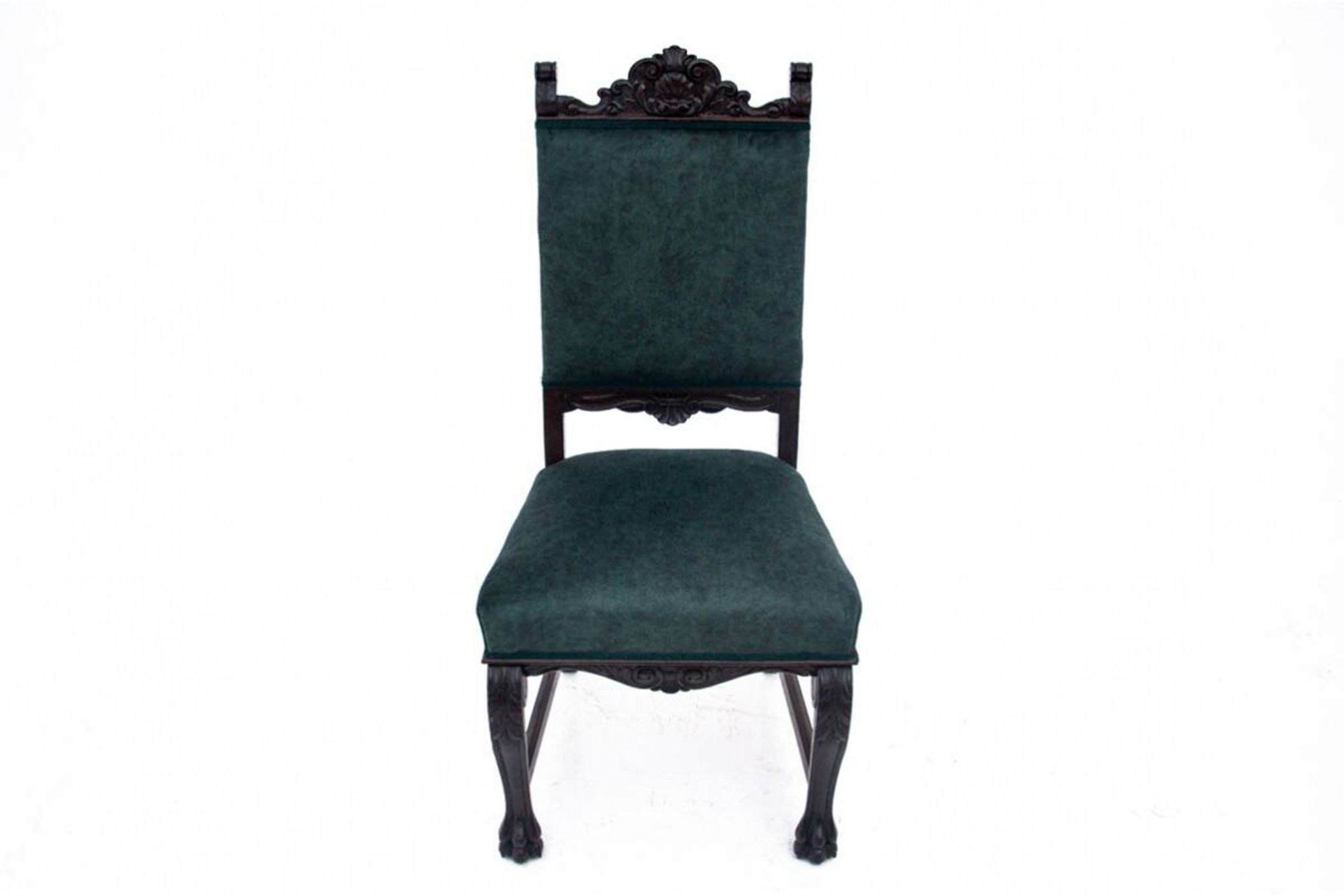 A pair of antique chairs on lion's paws, Western Europe, circa 1920.
