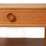 Pair of Scandinavian bedside tables from the 1950s–60s with carved handle