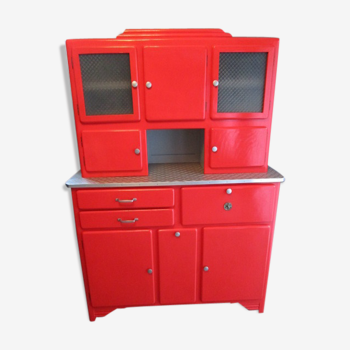 Buffet Mado 2 corps vintage 1950 laqué rouge