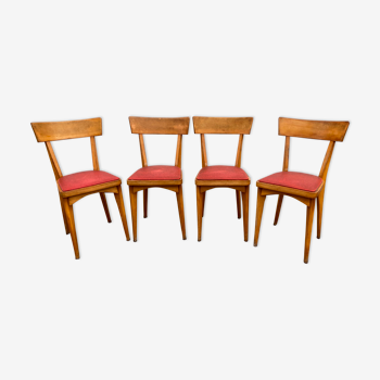 Set of 4 two-tone bistro chairs