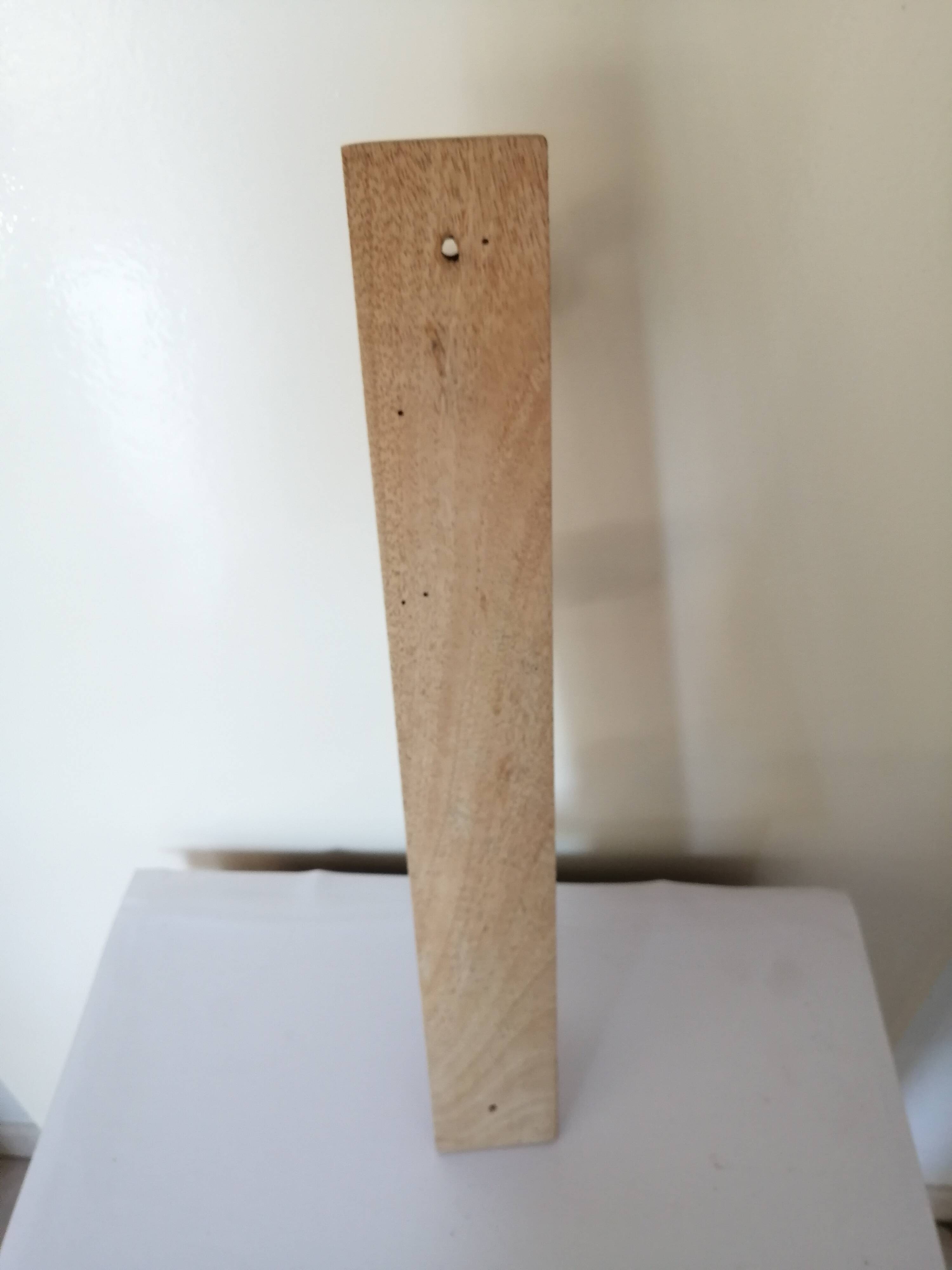 Vintage raw wood wall coat rack