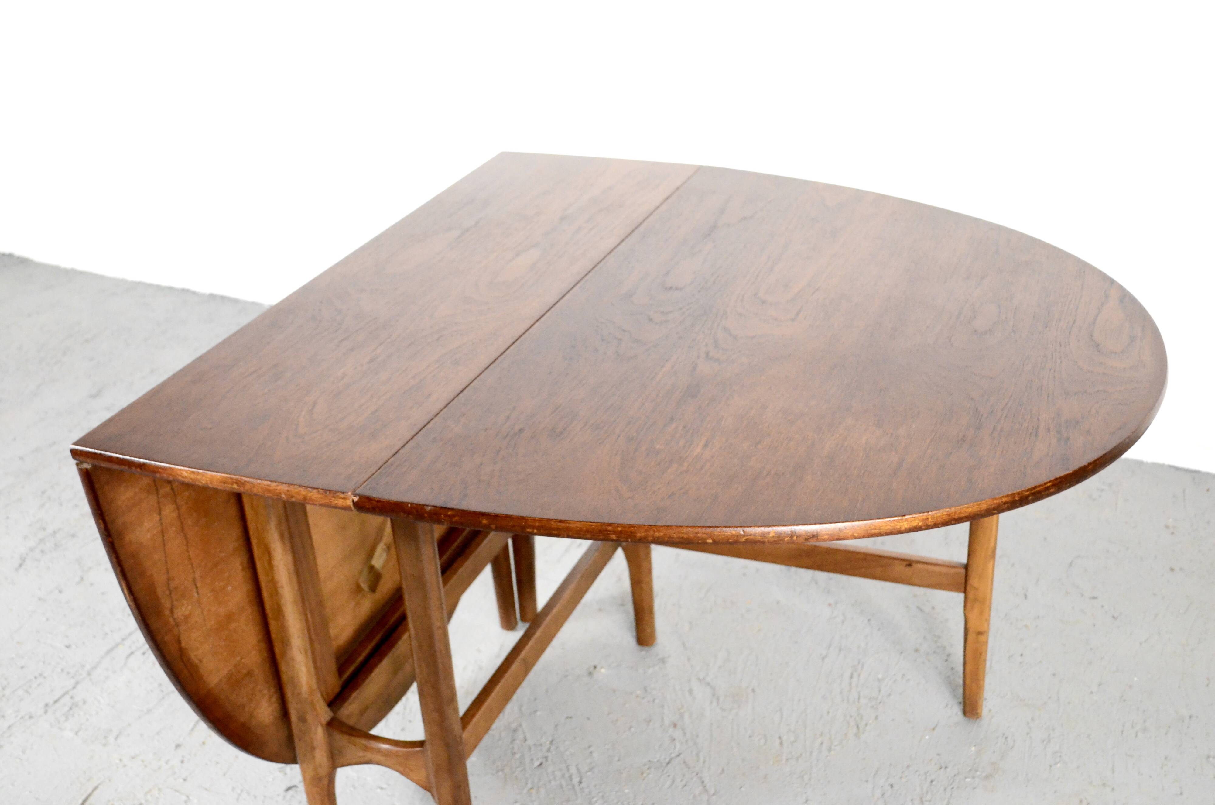 Midcentury Drop Leaf Teak Table. Vintage Modern / Retro / Danish Style.