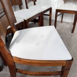 Set 6 chaises art déco chêne 1940