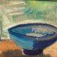 Large Original Swedish Oil on Panel – “Kettle Bowl and Glass” by Louis Zelig – Signed – Vintage & Framed – 40 × 80 cm (15.7" × 31.5")