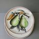 Dishes, fruit display Gien France, red cord decor
