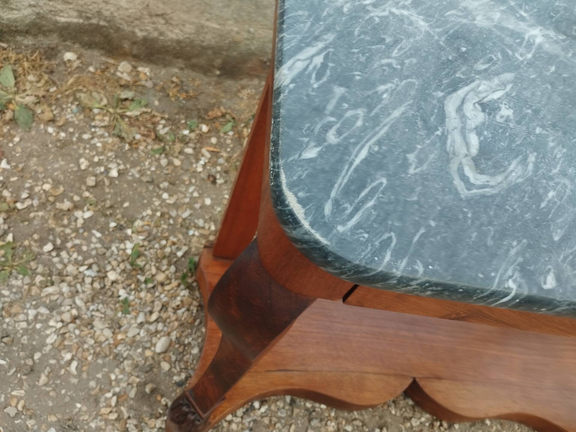 Console from the old Louis Philippe era with a marble top.