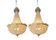 Large pair of hot air balloon chandeliers