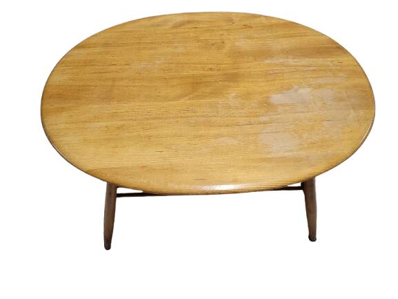 Oval wooden coffee table Ercol