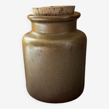 Sandstone pot with cork stopper