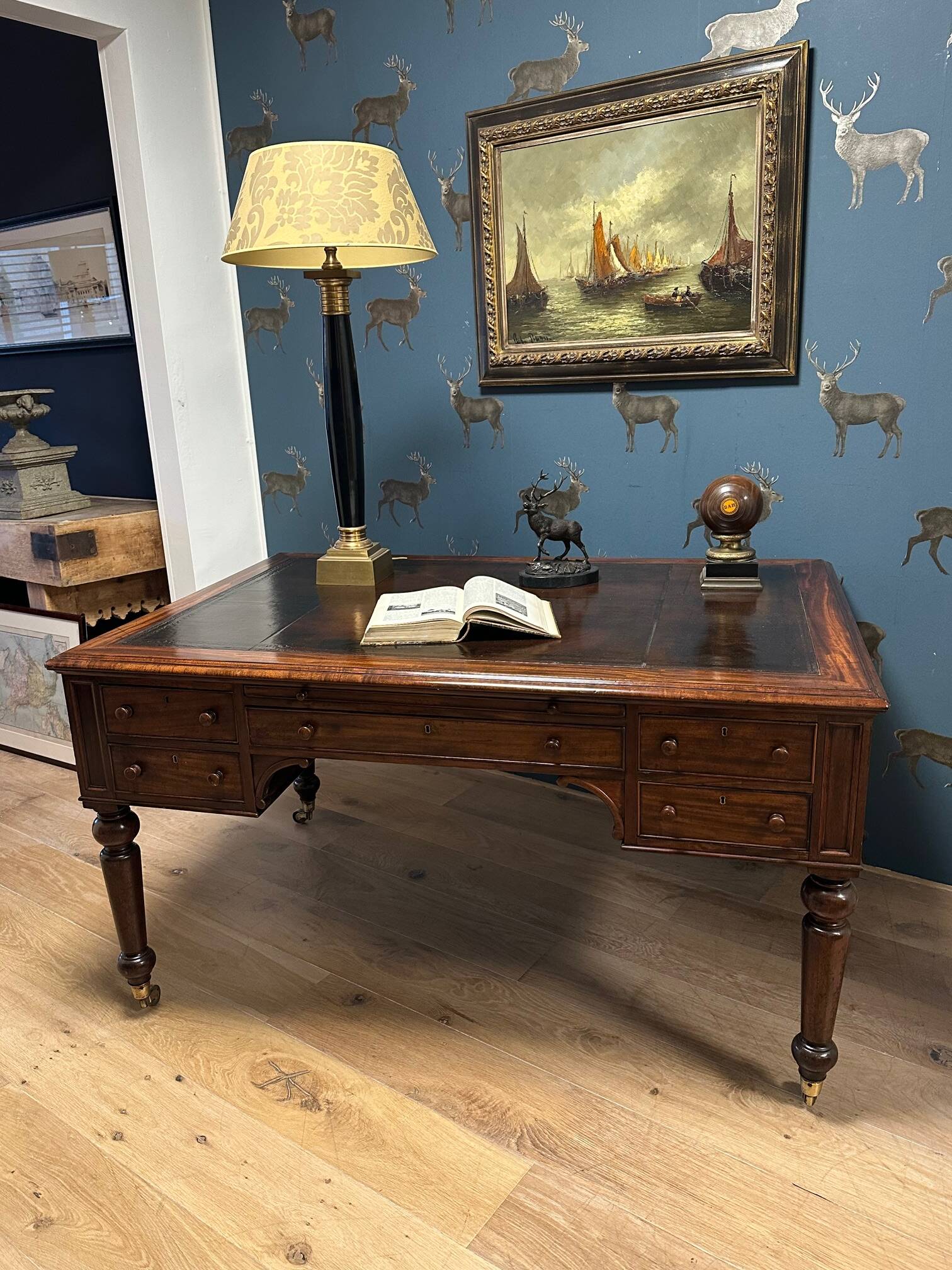 Antique mahogany William IV writing desk