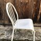 Lot 4 chairs Mallet-Stevens 60s white and wood-washed tube