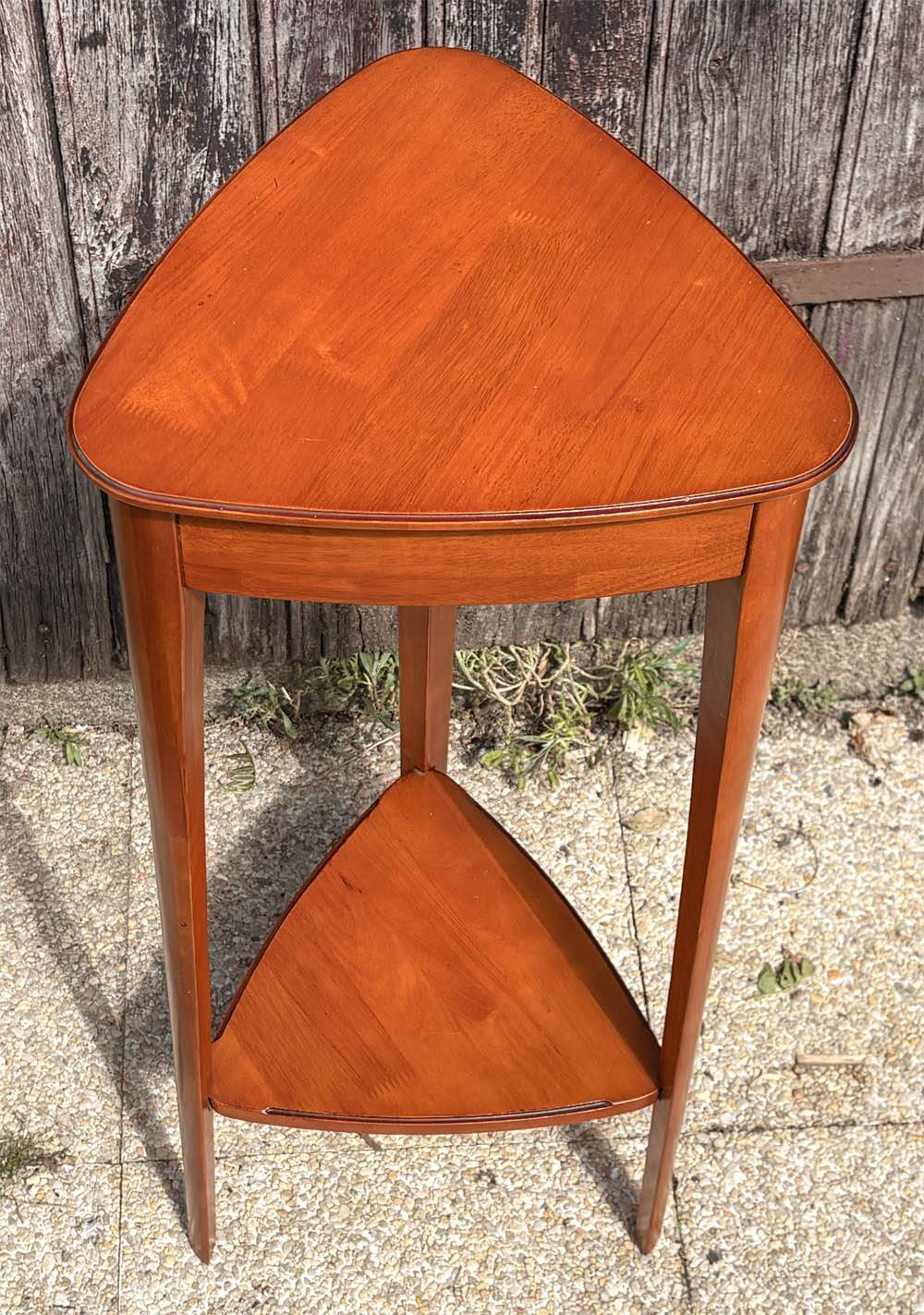 Guéridon d’angle Art déco en acajou, 1930