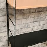 Shelves 1960 to 70 metal 4 shelves cream and black 3 uprights