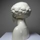 Large Art Deco faience bust from Sarreguemines, early period