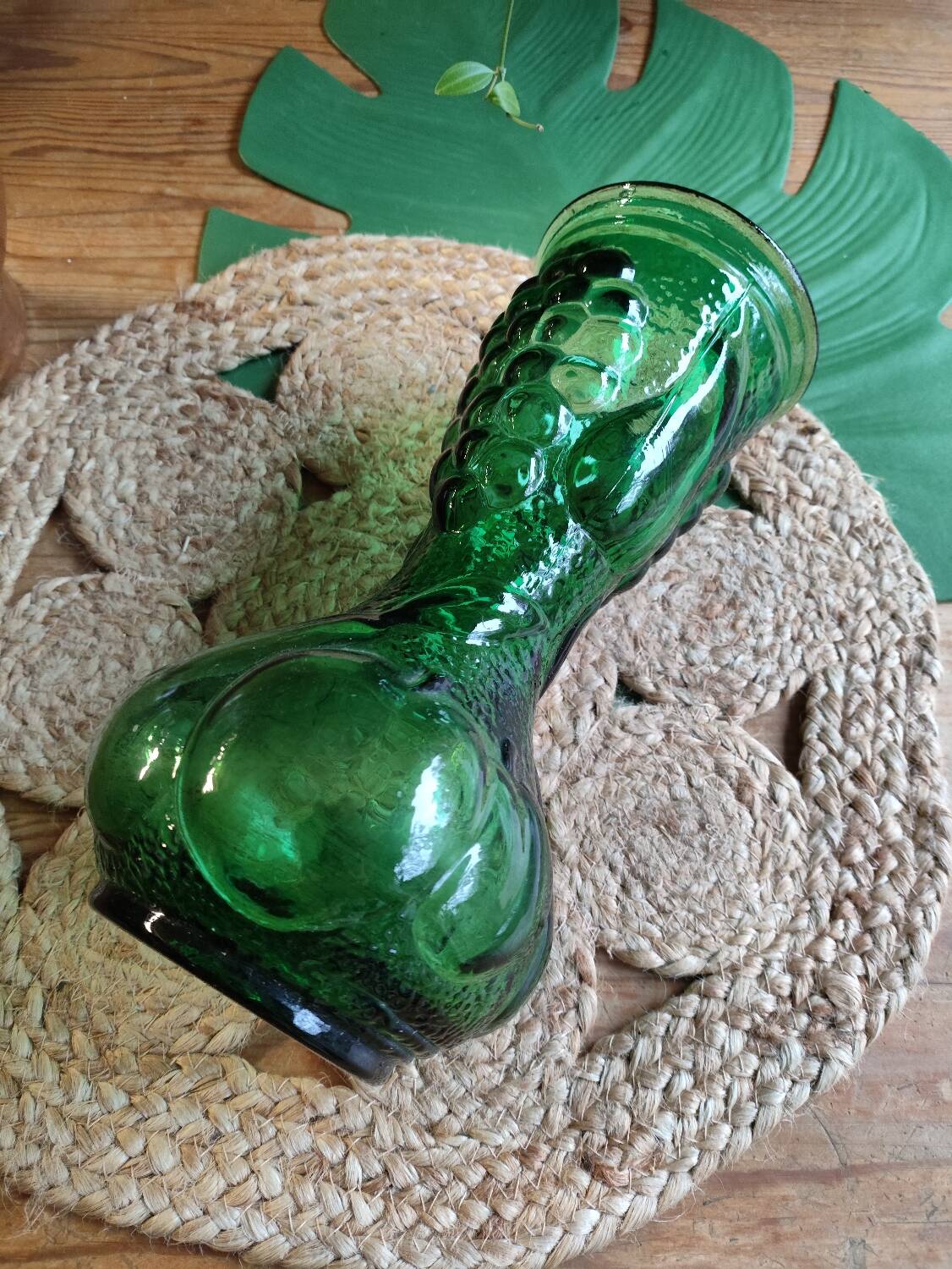 Vase en Verre Vert d'Empoli Italie
