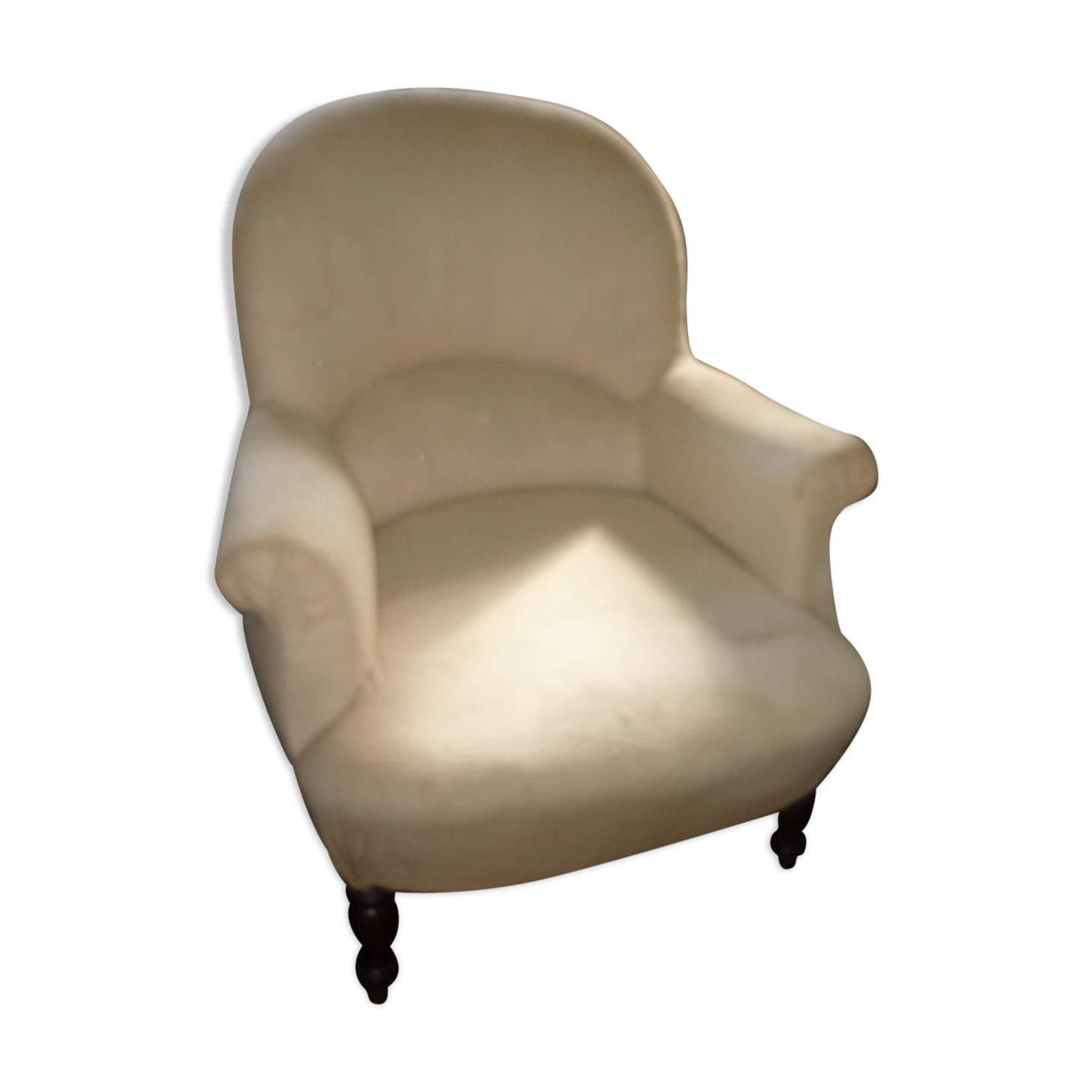 Chair Toad in cloth turned wooden legs