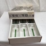 Set of six glasses with Riesling wine in the 1970s dimension: H-17 cm-D-6.5 cm-