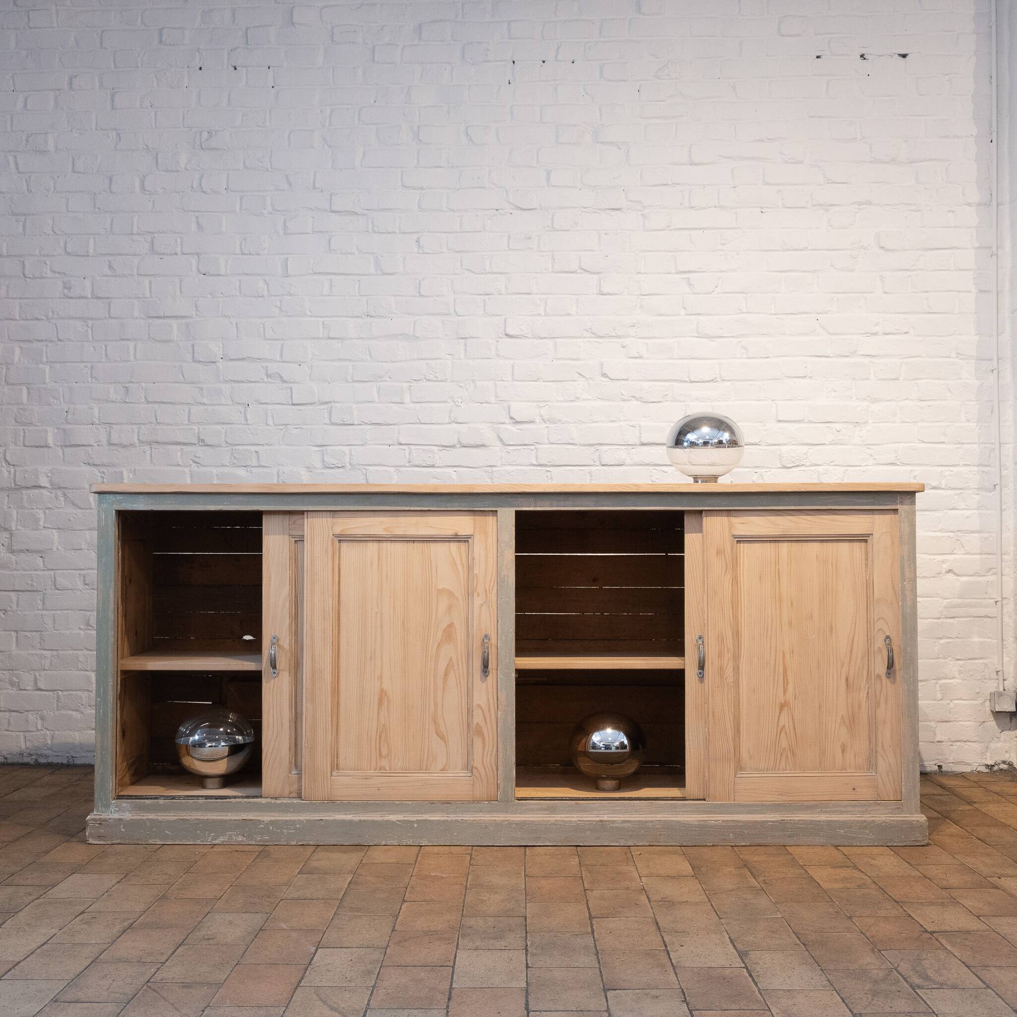 WOODEN BUFFET WITH SLIDING DOORS, 1930