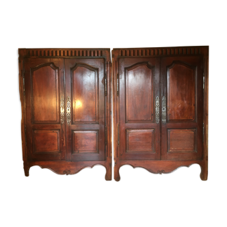 Set of 2 doors of provenal corners late 18th century