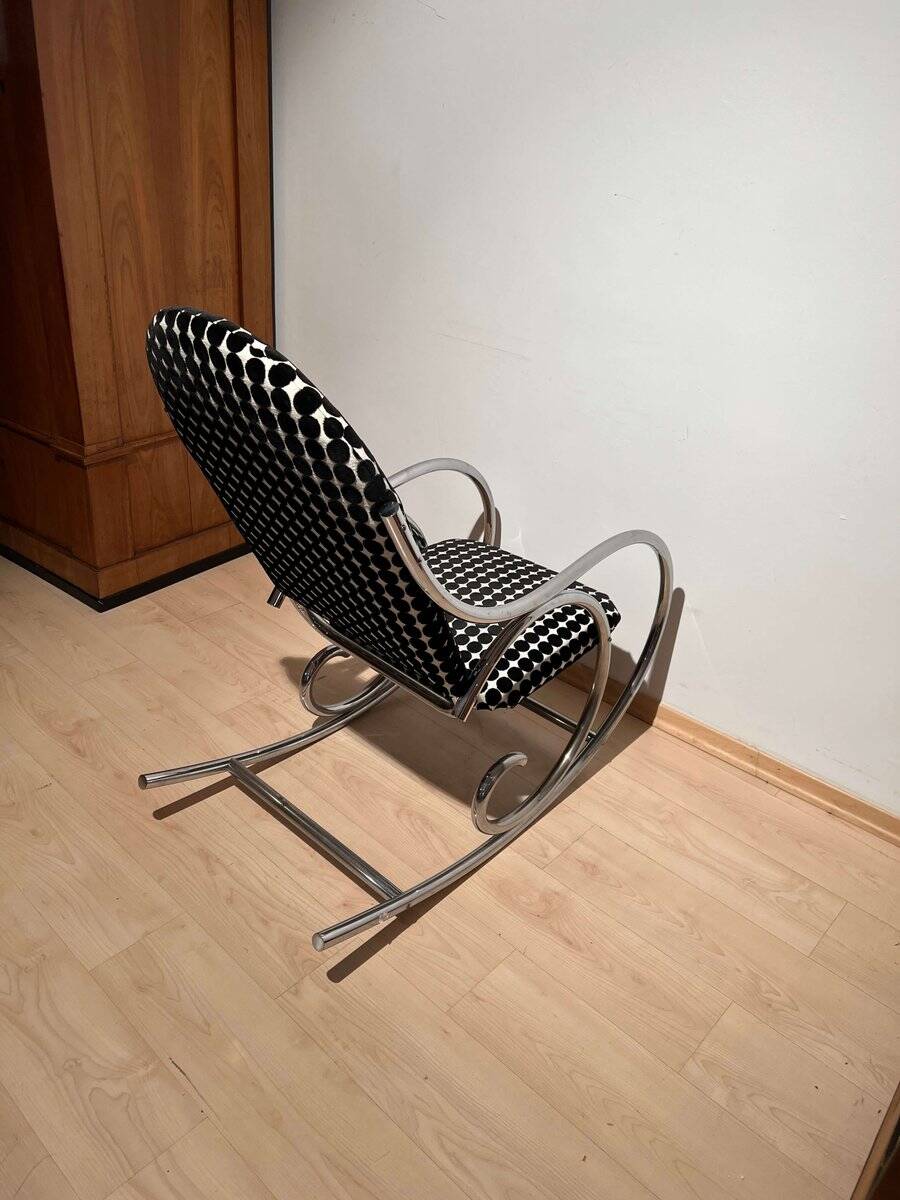 Bauhaus Rocking Chair in Chromed Tubular Steel, Germany, 1930s