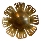 Applique Murale Fleur Vintage en Laiton par Svend Aage Holm Sørensen pour Holm Sø
