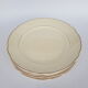 Set of 6 flat plates Villeroy and Boch ivory vintage gilding