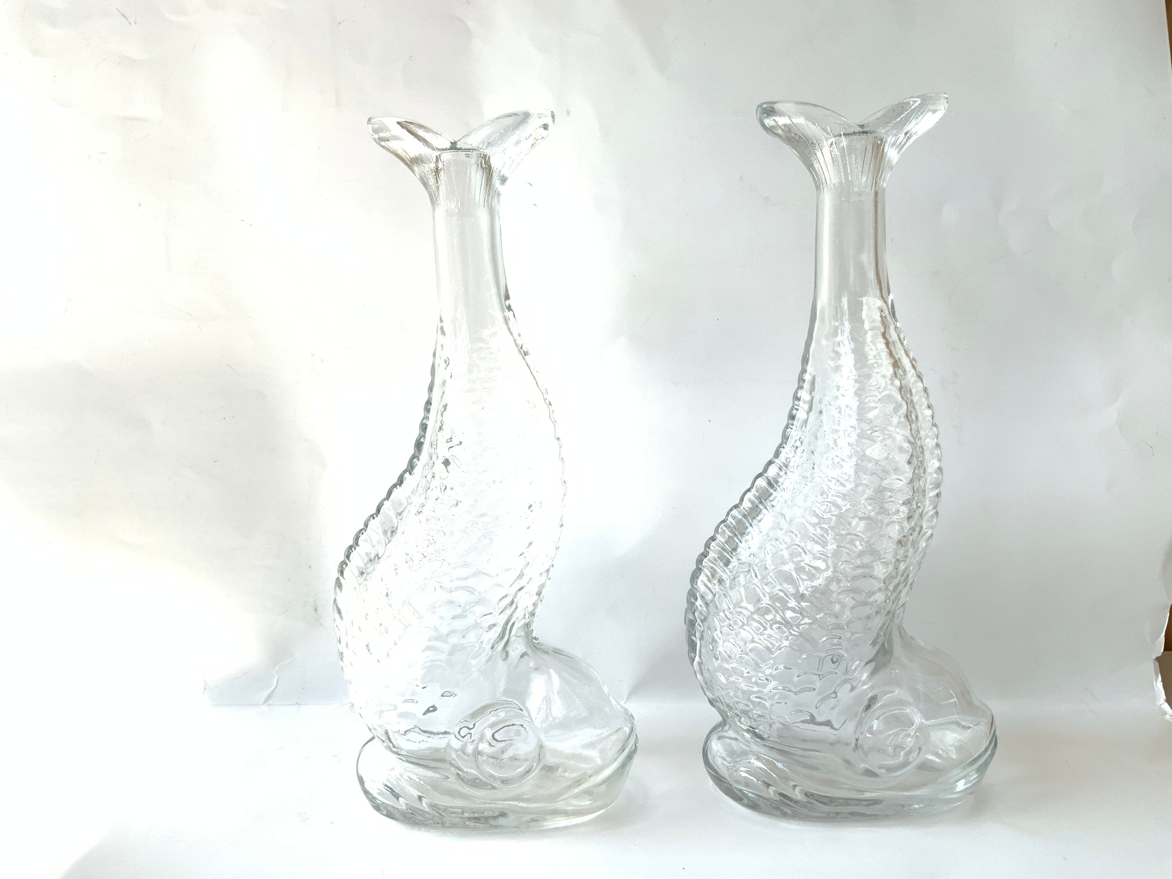 Duo de carafes poisson