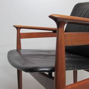 Finn Juhl model 192 in Teak, leather for France & Daverkosen