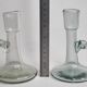 Pair of blown glass candlesticks, 13 cm